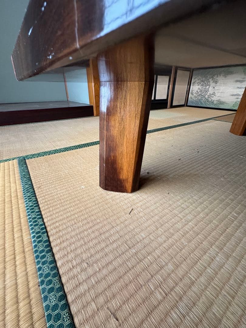 【引き取りok】座卓　高級テーブル　昭和レトロ　一枚板