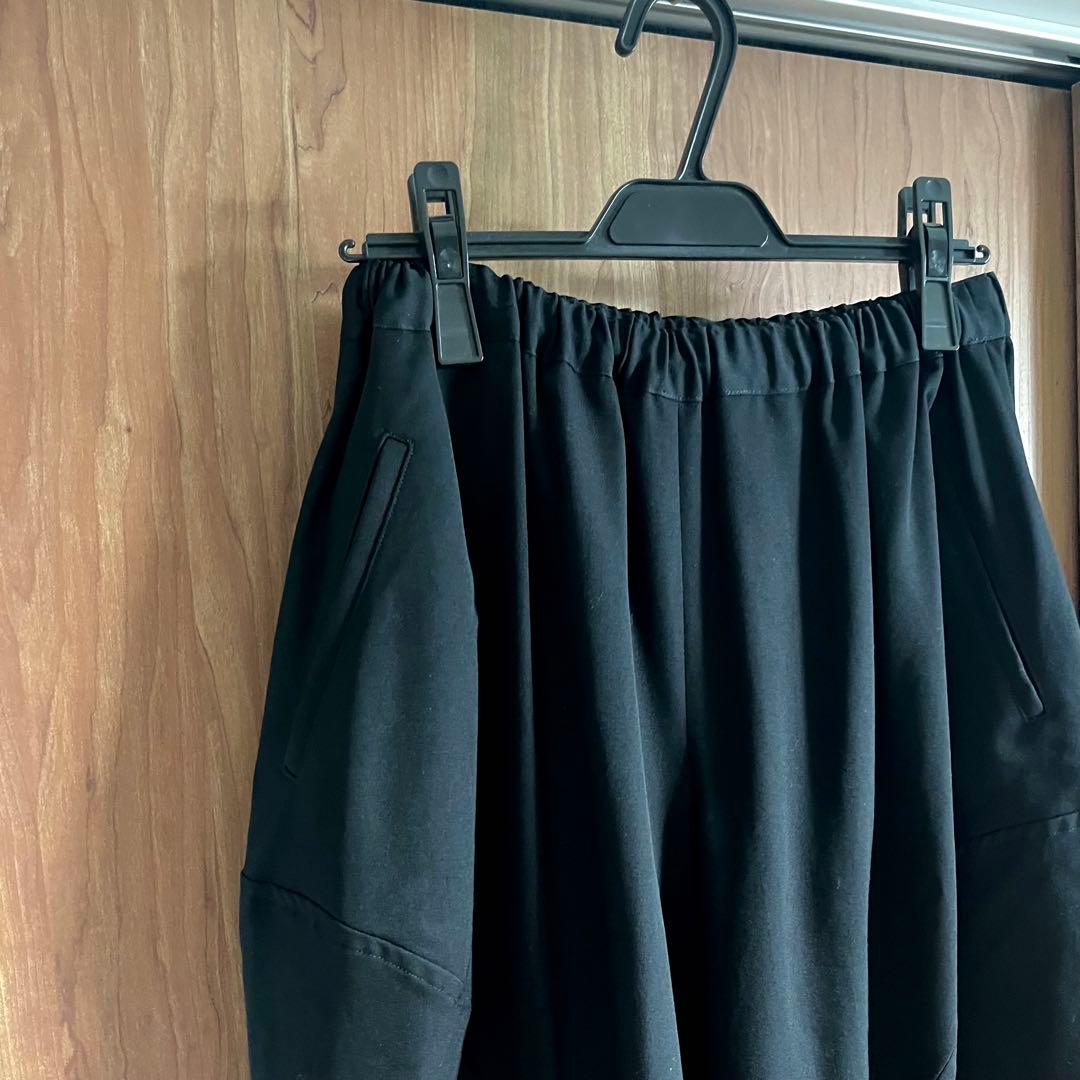 コムデギャルソン　ブラック ガウチョパンツ ウエストゴム