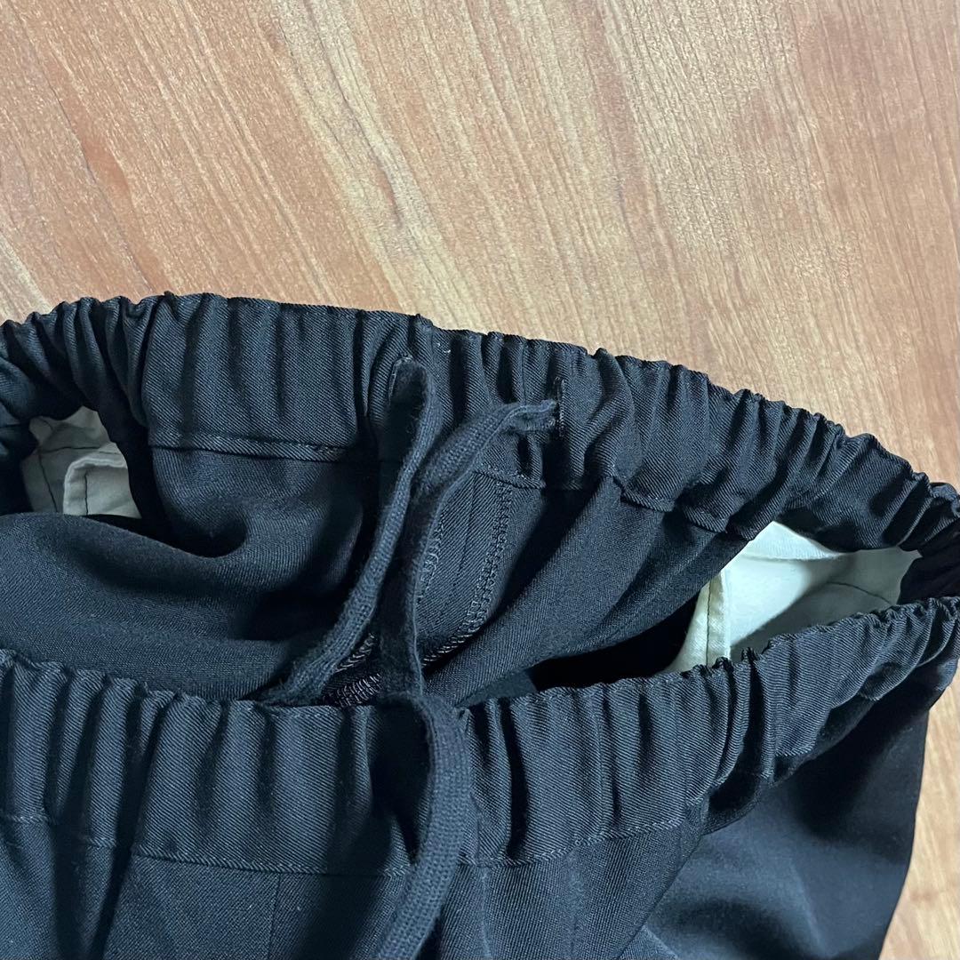 コムデギャルソン　ブラック ガウチョパンツ ウエストゴム