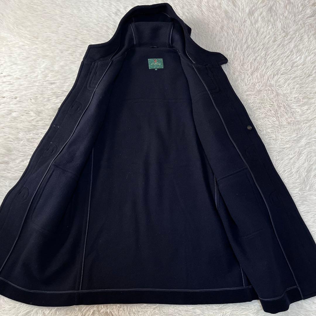 【美品】O.Henry オーヘンリー　ヘリンボーンウール　ロングダッフルコート