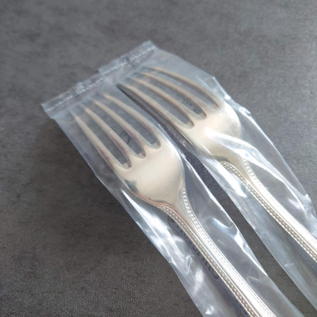 クリストフル パール 未開封 テーブルフォーク 2点