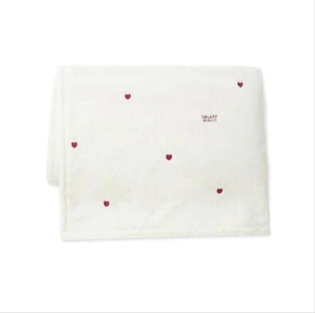ジェラートピケ【Sleep】ハートロゴちび刺繍 毛布
