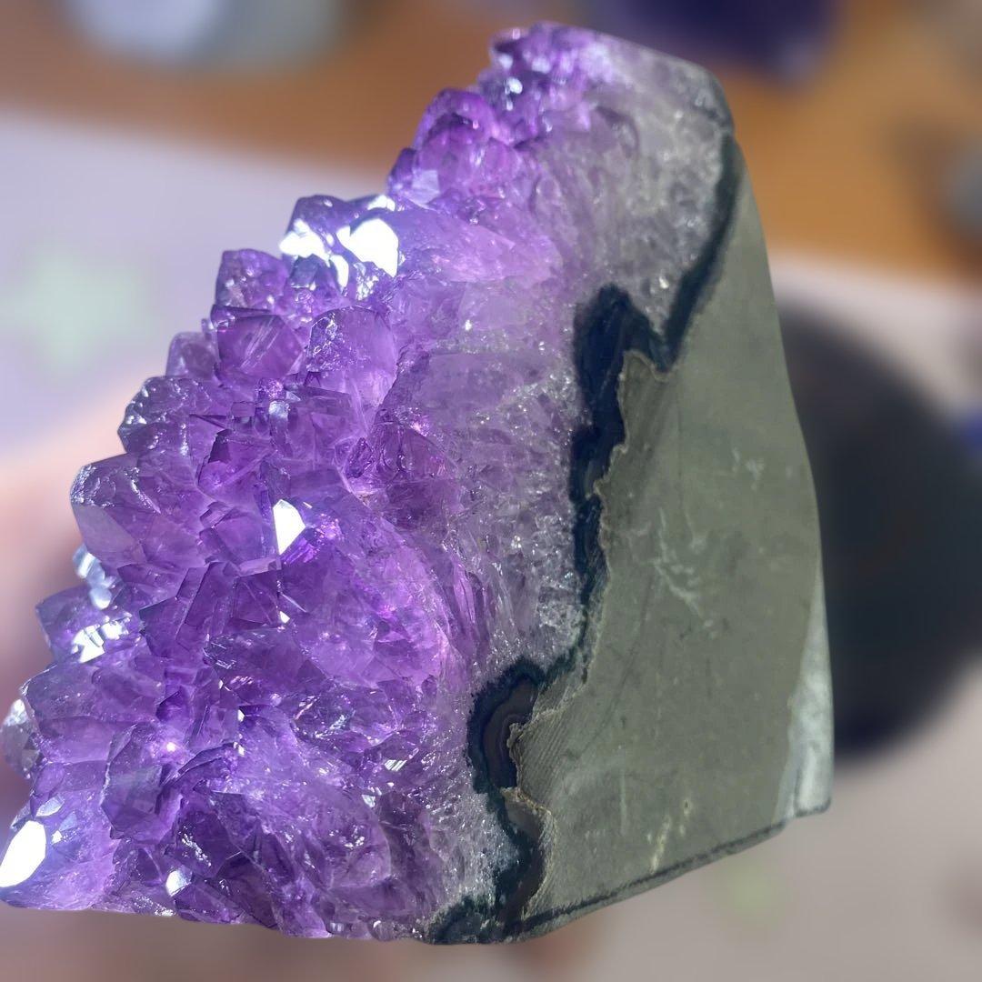 【極上】ウルグアイ産アメジストクラスター1243g絶品超濃い超美しい 幸運水晶