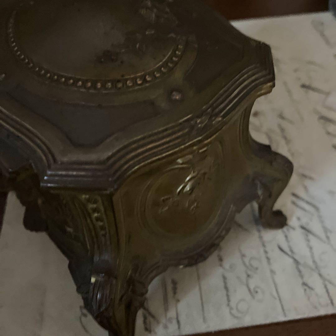 フランスアンティークジュエリーボックス アクセサリーボックス　猫足1800年代