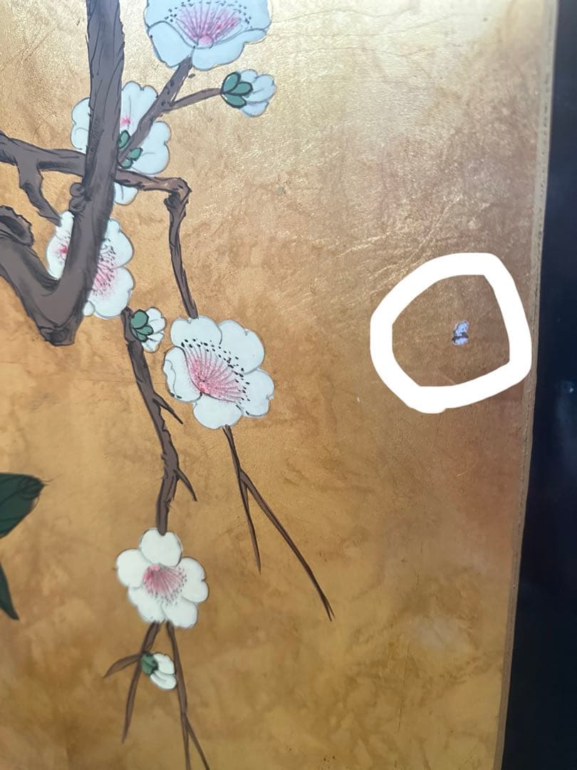 【大幅値下げ！】和風 蒔絵風 ジュエリーシェルフ ビロード張り 6段棚 店舗什器