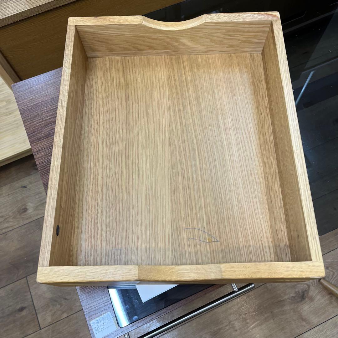 センターテーブル 引き出し付 オーク無垢材 KISSUI 幅120cm