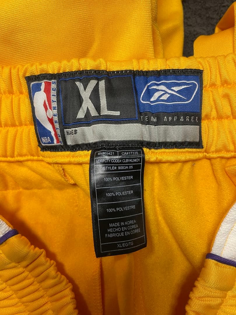 レイカーズ　ウォームアップパンツ　XL