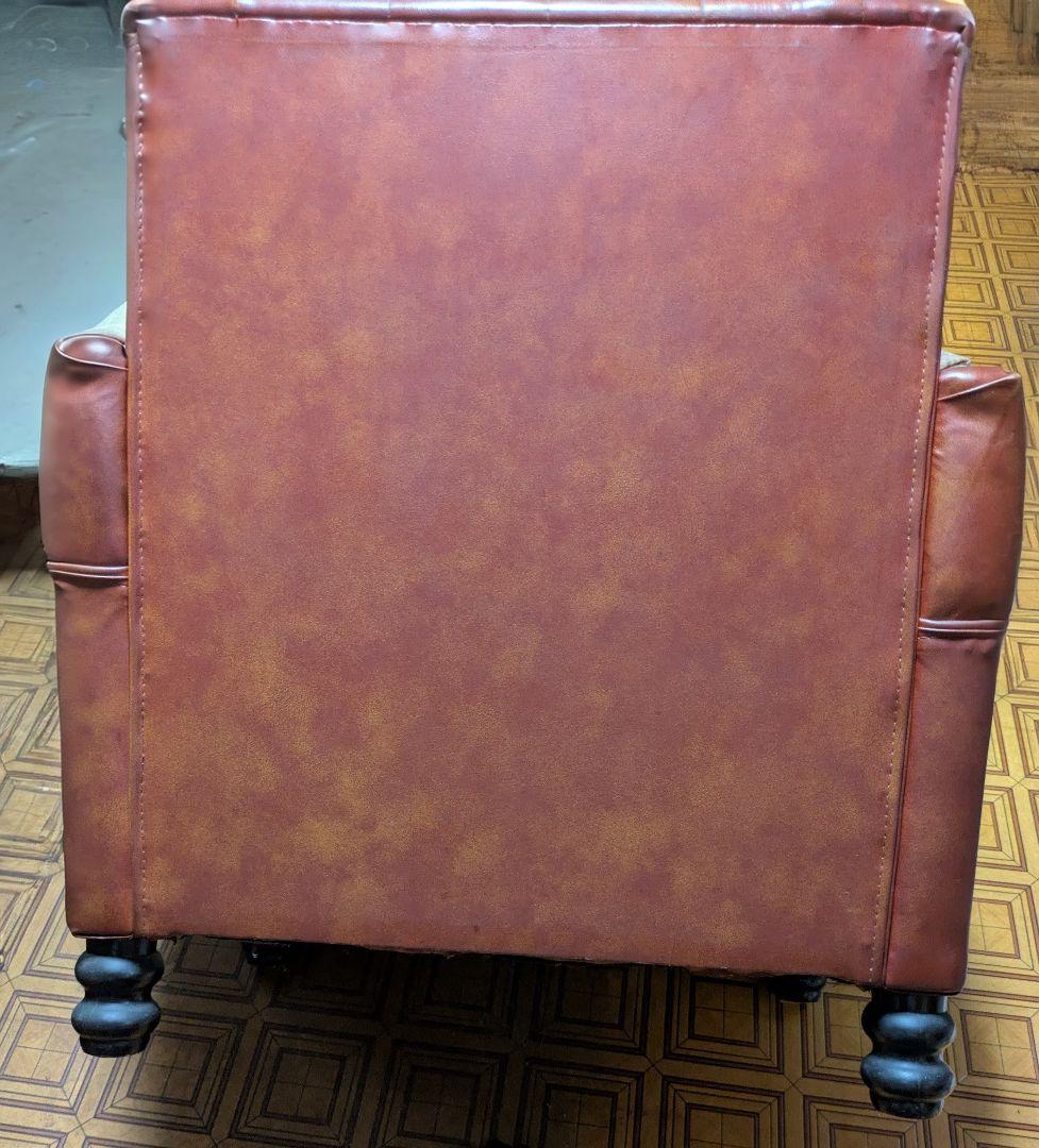 ヴィンテージ　１人掛け　ソファ　革張り【レア】10/4迄出品