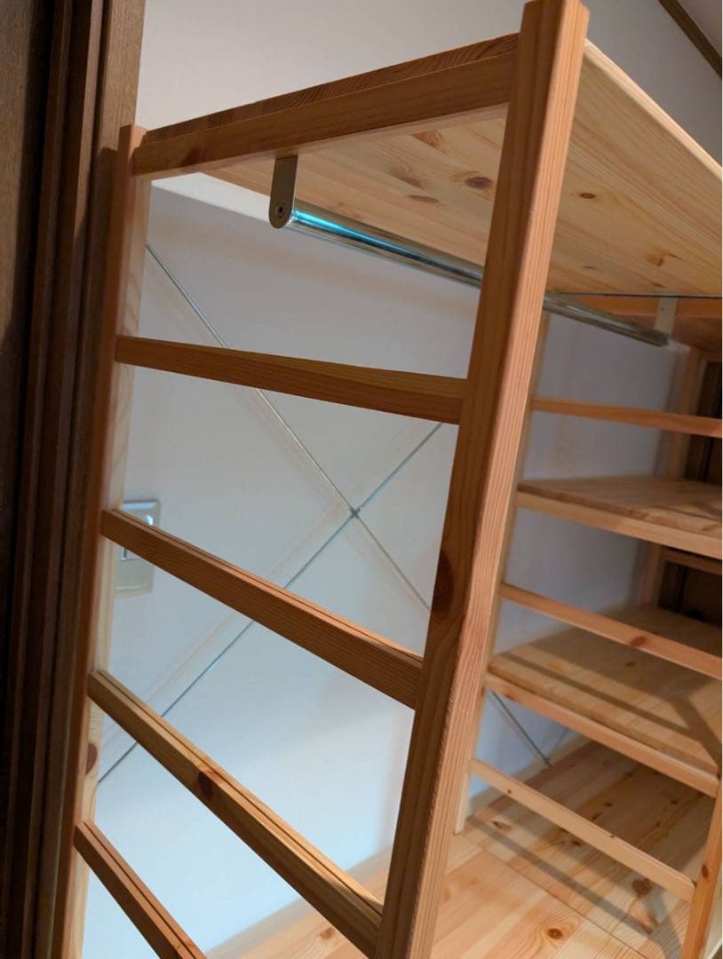 ■送料込■無印良品 MUJI ユニットシェルフ パイン材 ワードローブ 衣類棚