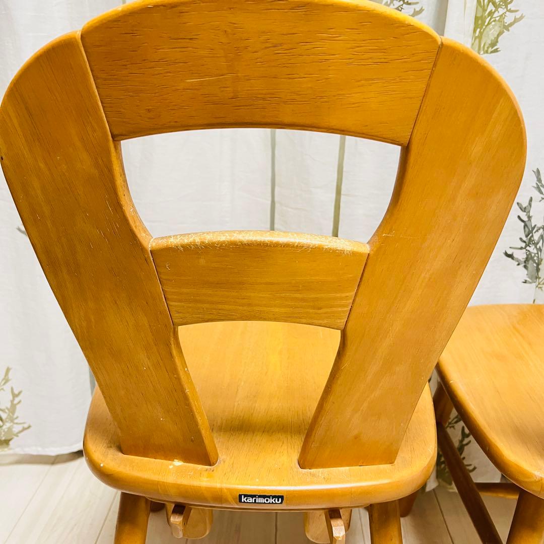 【廃盤品】カリモク ルスティック ダイニングチェア2脚