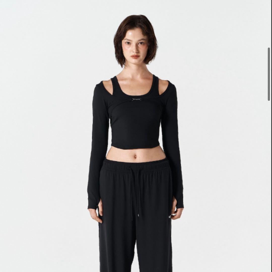 ヨガ・ピラティス Womens Supple Layered Long Sleeve