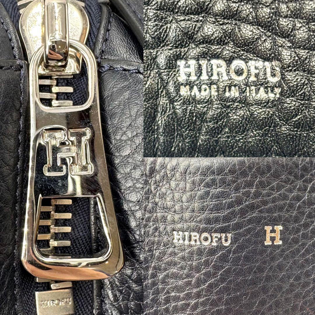 【未使用級】ヒロフ ランポS 2way ショルダーバッグ ネイビー レディース