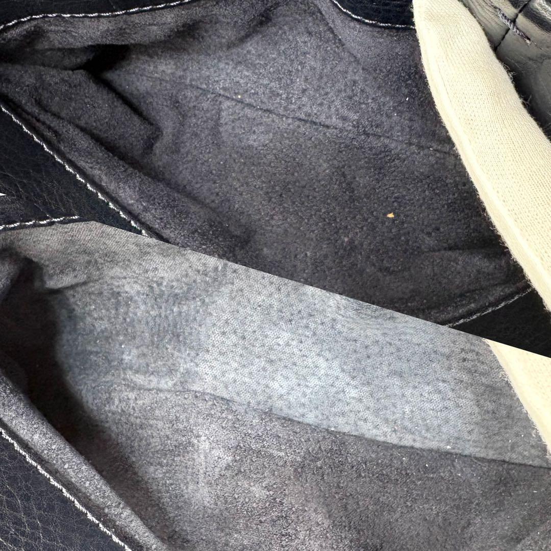 【未使用級】ヒロフ ランポS 2way ショルダーバッグ ネイビー レディース