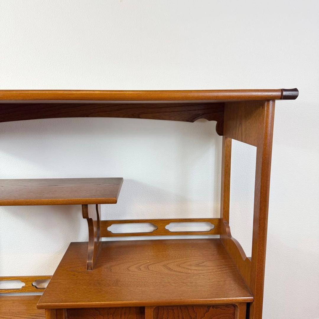 【美品】欅材 煎茶棚 茶箪笥 和家具 唐木 アンティーク　 915-1