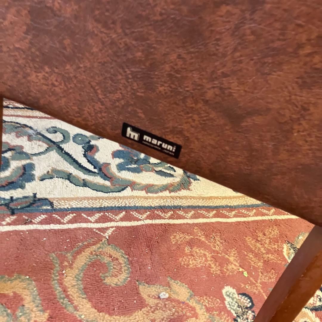 ③北欧レトロ マルニ 木製椅子 鋲打ちダイニングチェア ロビーチェアアームチェア