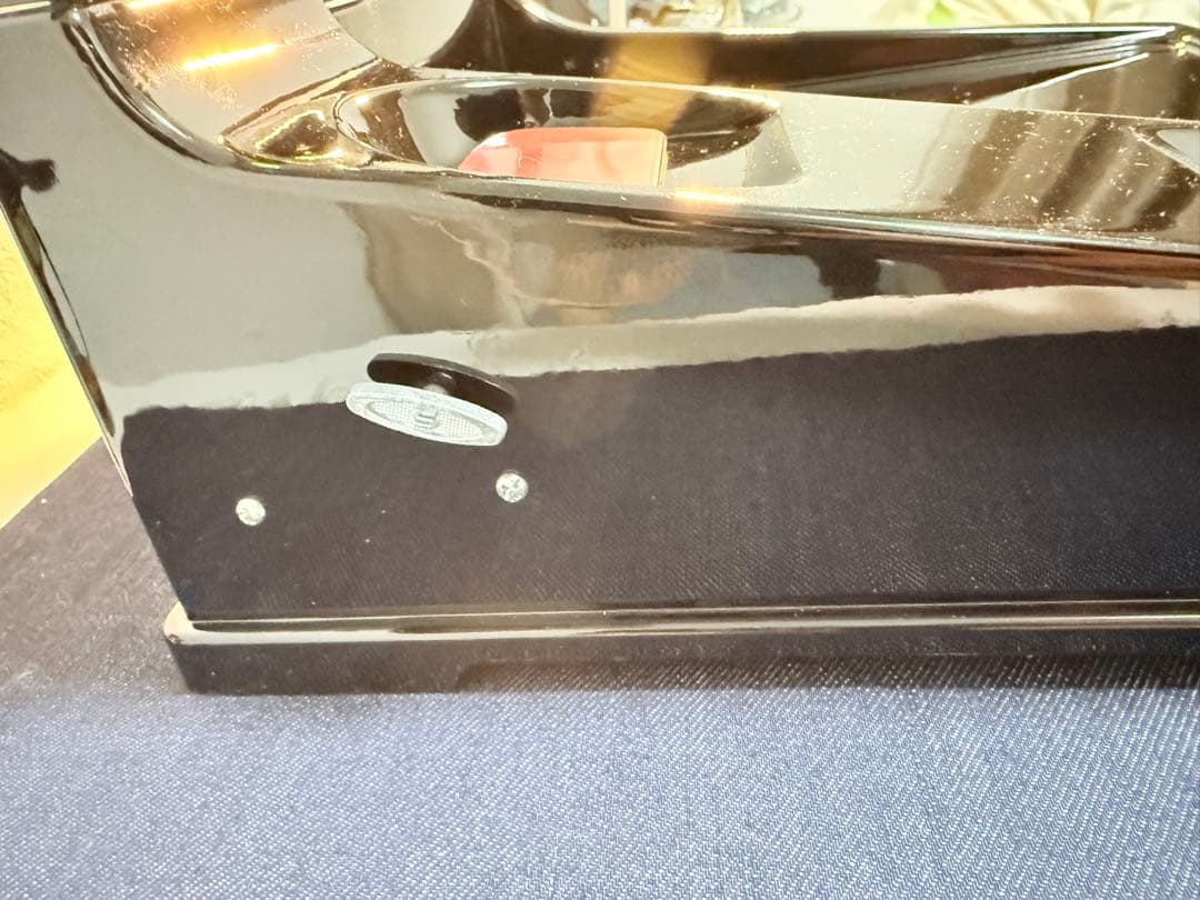 【未開封/動作OK】超希少 昭和レトロ 電話台 オルゴール付時計 漆器風 当時物