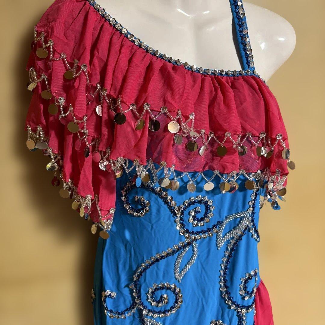 ベリーダンス用セットアップ ピンクと青