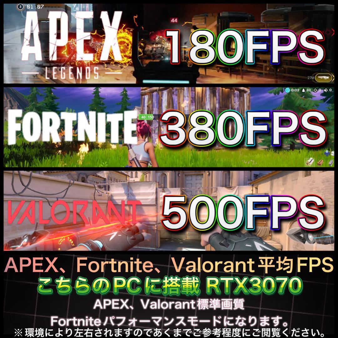 PCデビューにも◎RTX3070搭載ゲーミングPCモニター付フルセット