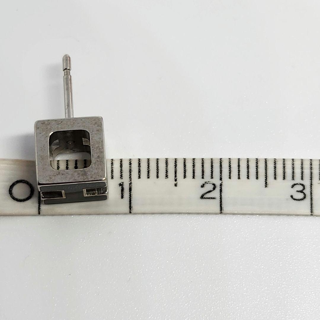 HERMES カージュド アッシュH CAGE'D H ピアス 片耳 ブラック