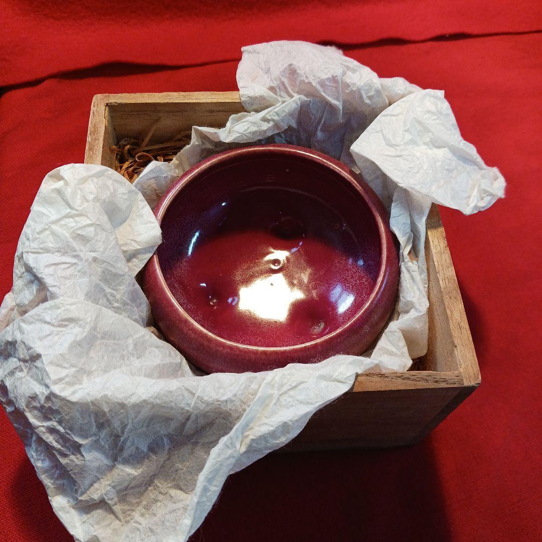 紫紅釉 陶磁器 花台 古物