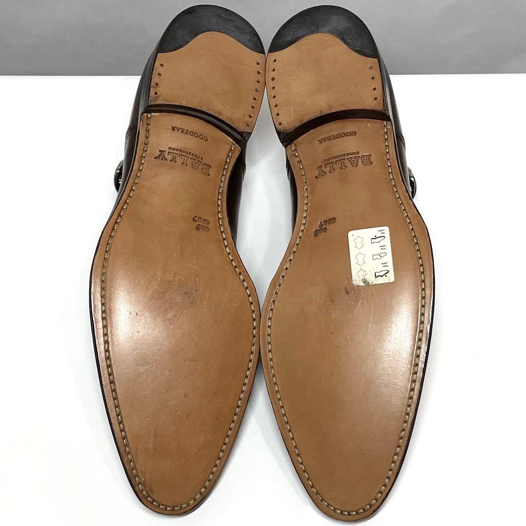 【新品同様✨️】BALLY バリー ダブルモンク ブラウン US9EEE 革靴