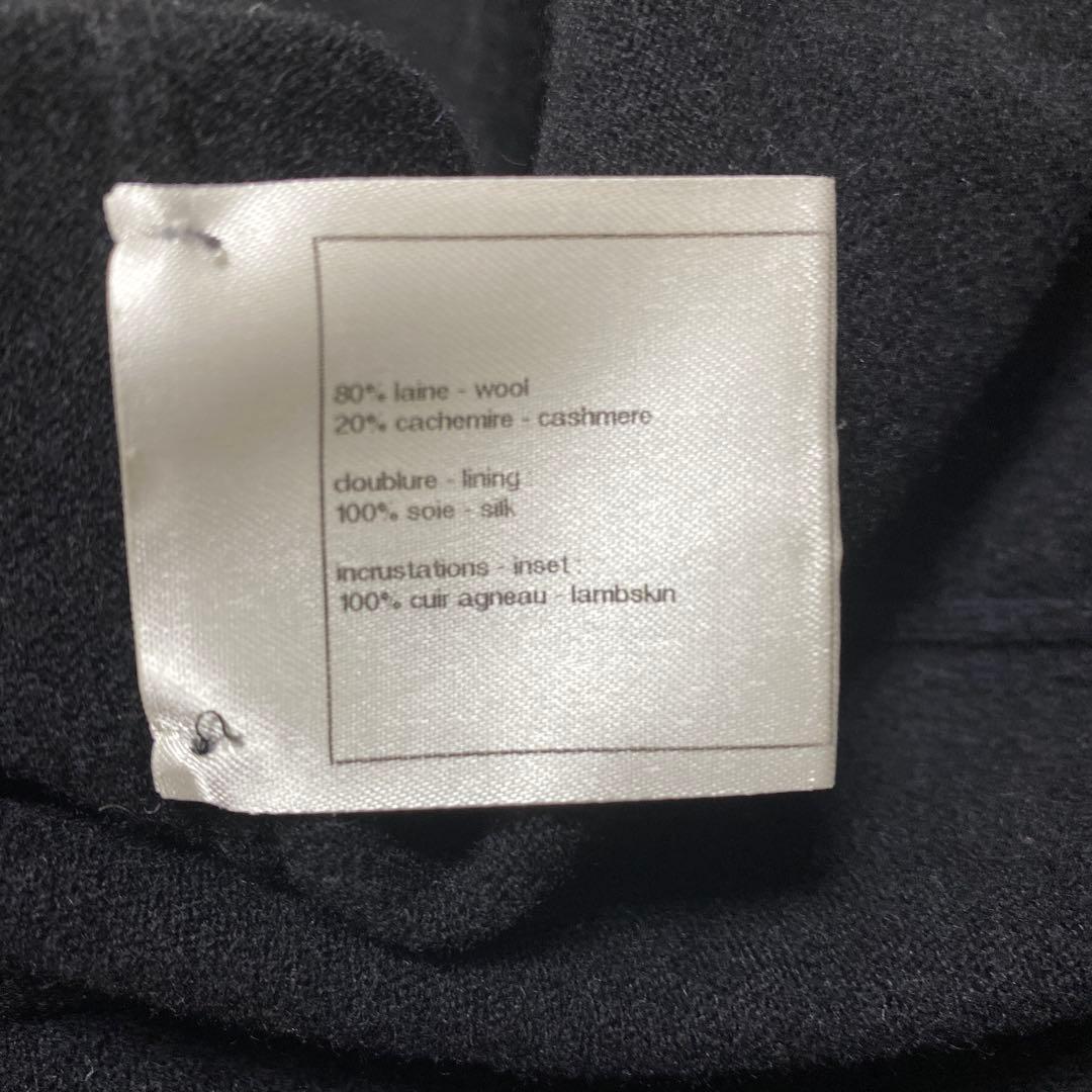 シャネル　長袖　ニットワンピース　黒　キルティング　XL相当　40サイズ