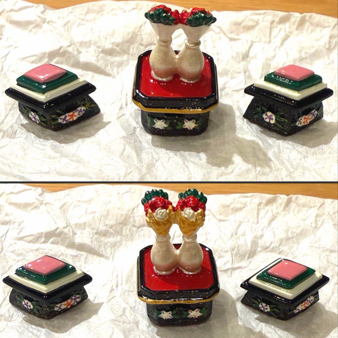 雛人形 京春雛 コンパクト 木製 三段飾り 梅