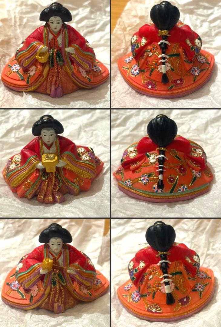 雛人形 京春雛 コンパクト 木製 三段飾り 梅