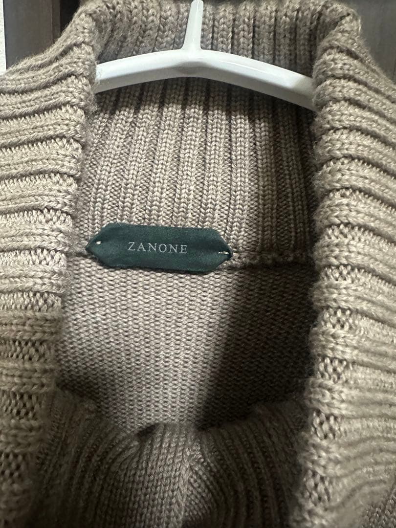 ZANONE キョート　グレージュ ニットカーディガン