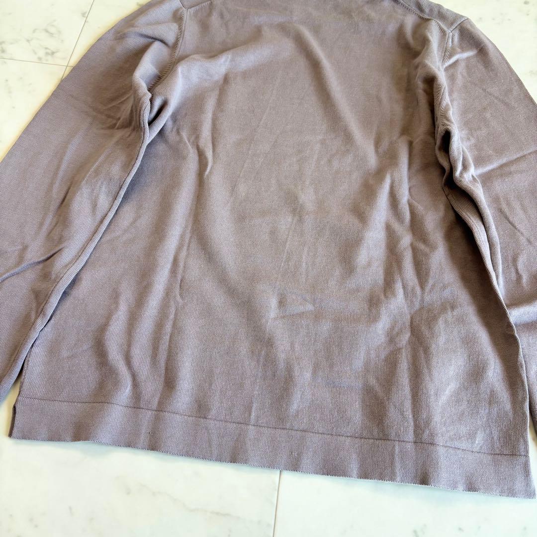 美品✨グランサッソ 12ゲージソフトコットンソリッド クルーネックニット 46