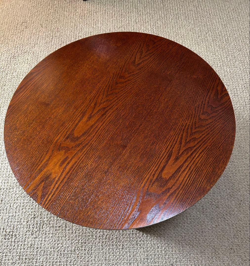 円形　木製60cmテーブル （丸） 新品未使用　ダークブラウン