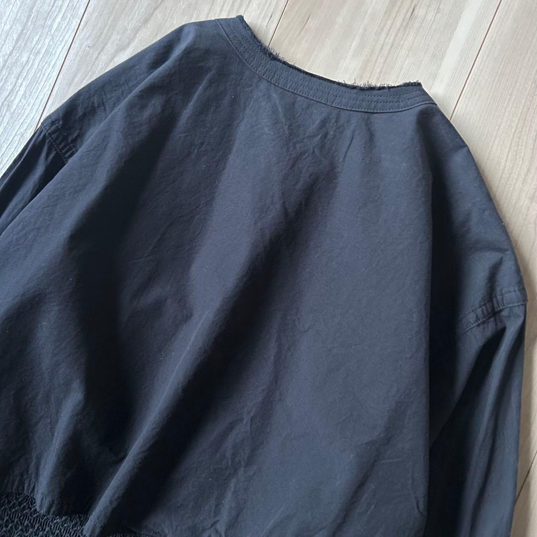 20ss＊Y’s PINK バックフラップ ブラック バンドカラーシャツ 2 黒