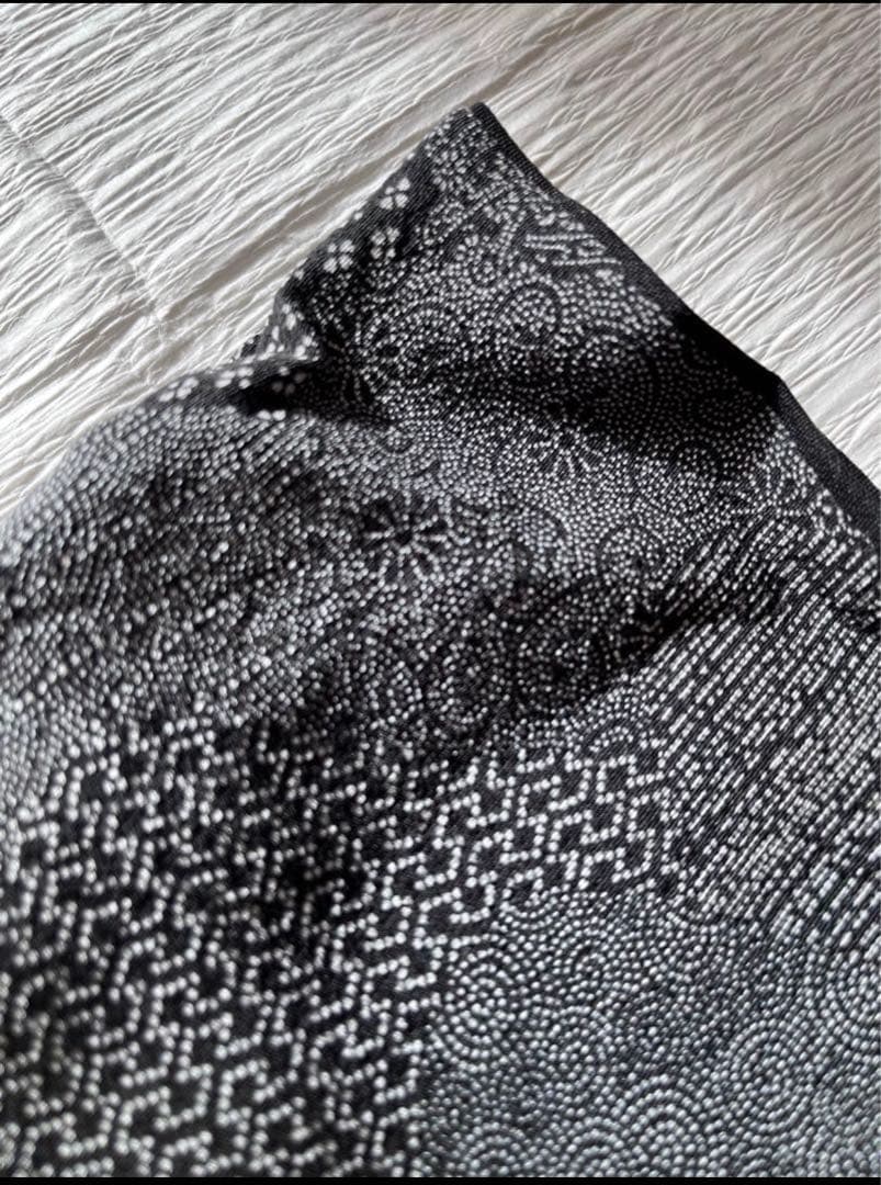 小紋　江戸小紋　モノトーン　切りばめ文様　作家物