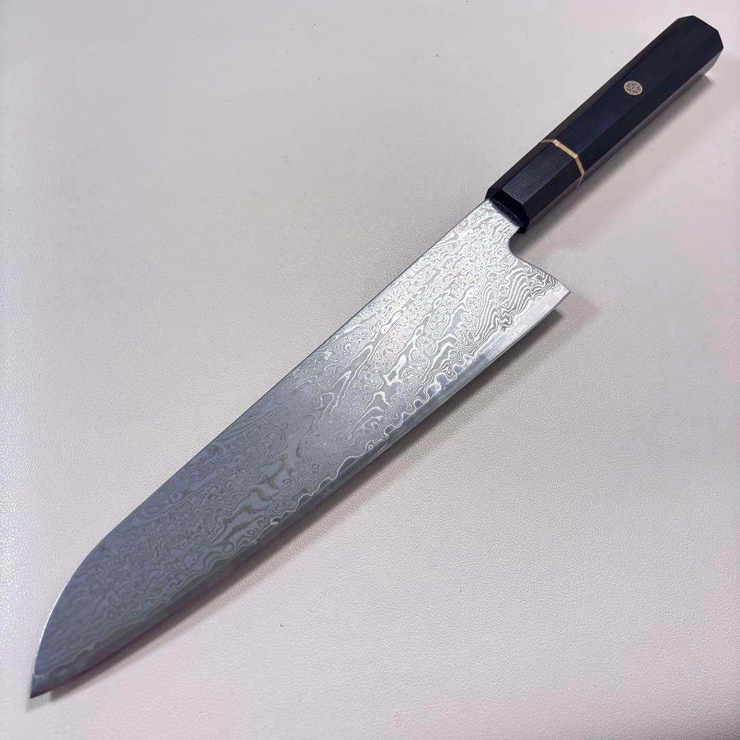 240mm 67層ダマスカスシェフナイフ 牛刀　黒檀八角柄 和包丁