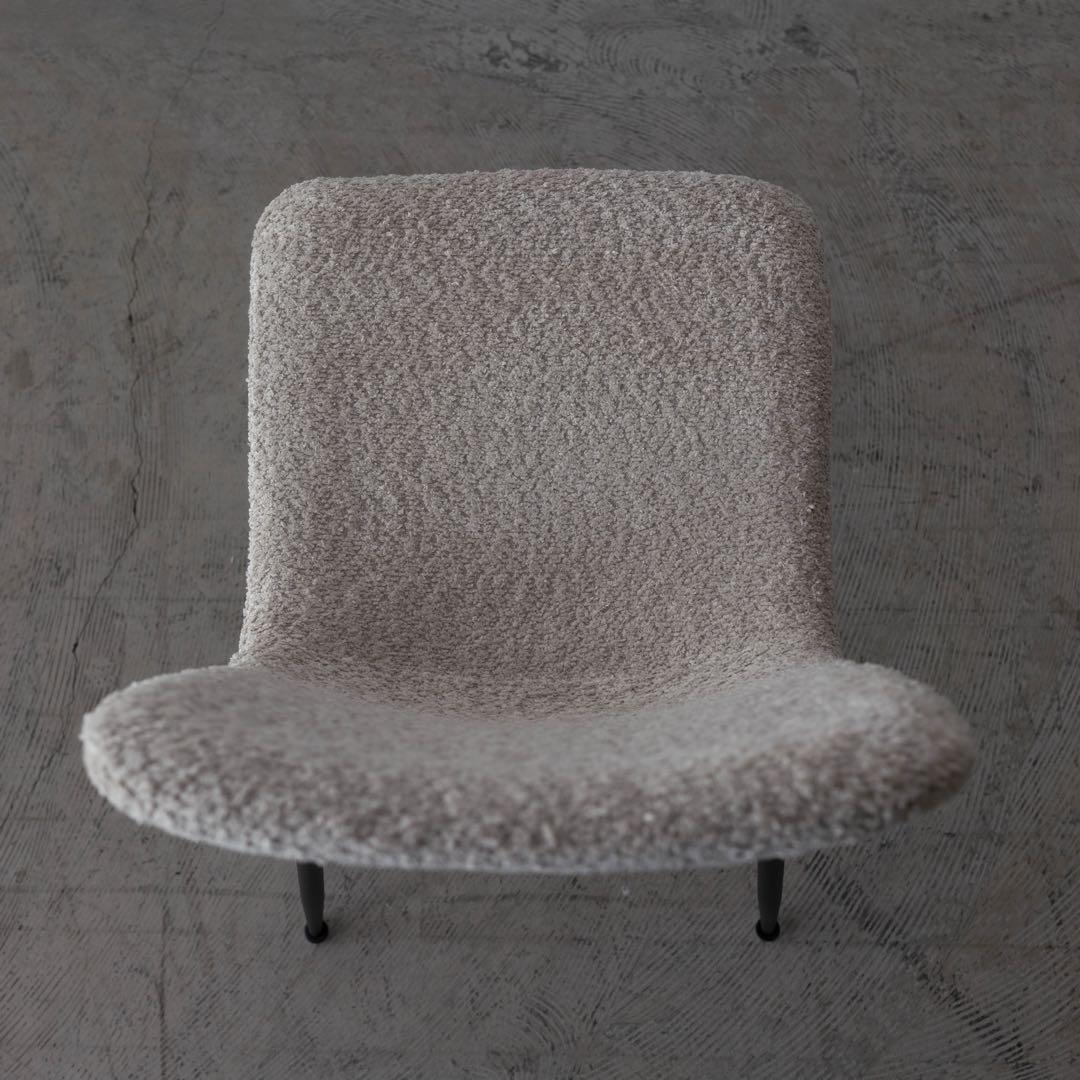 アイボリー　ファブリックダイニングチェア