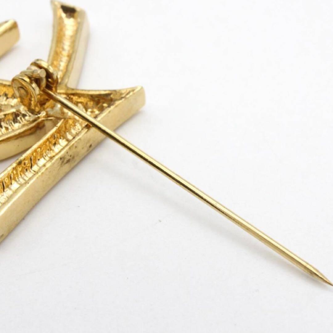 ✨美品✨ イヴサンローラン カサンドラ ブローチ ゴールドYSL