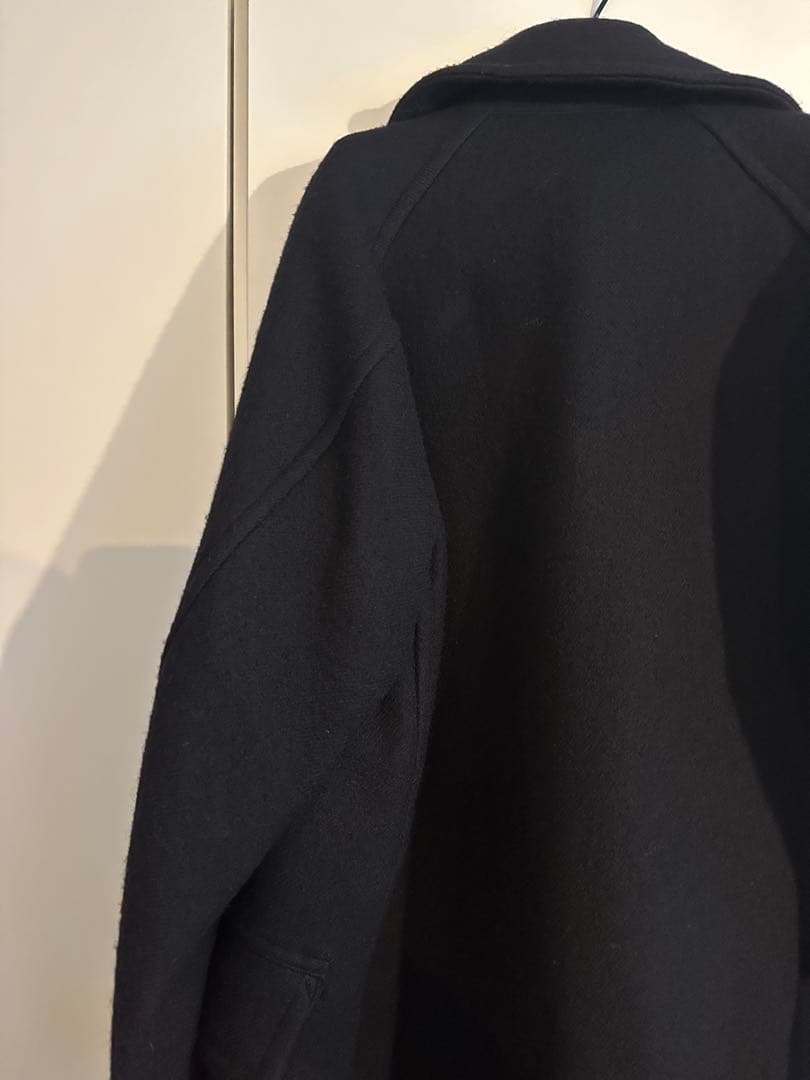 【最終価格】COMOLIコモリ19AWウール ショールカラーコート