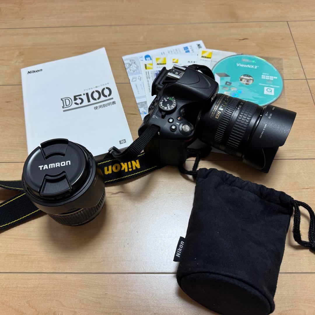 Nikon D5100 レンズ付き オマケ（タムロンレンズ）他バッグ