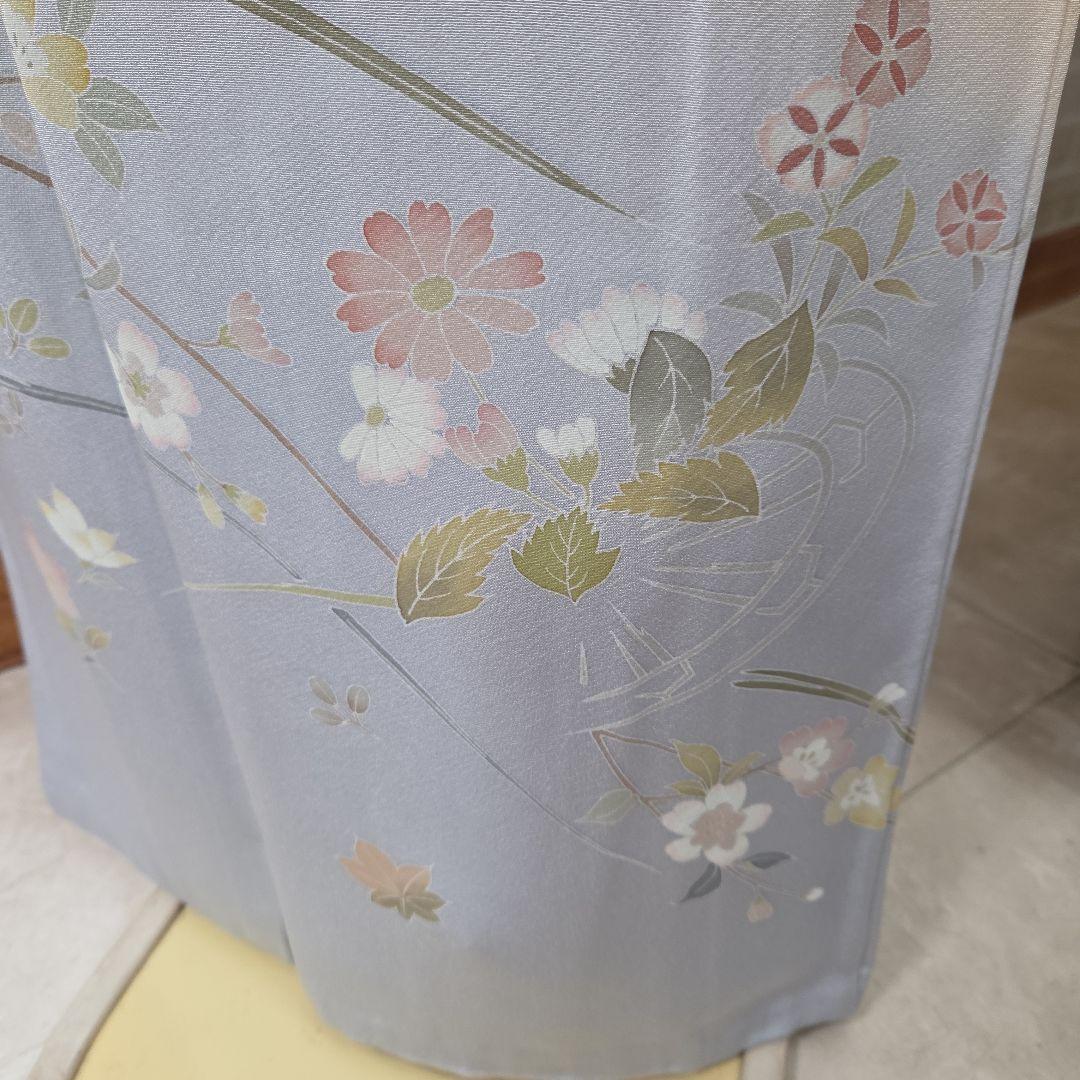 訪問着 4点フルセット、着物、袋帯、帯締め、帯揚げ ゆき丈長め69