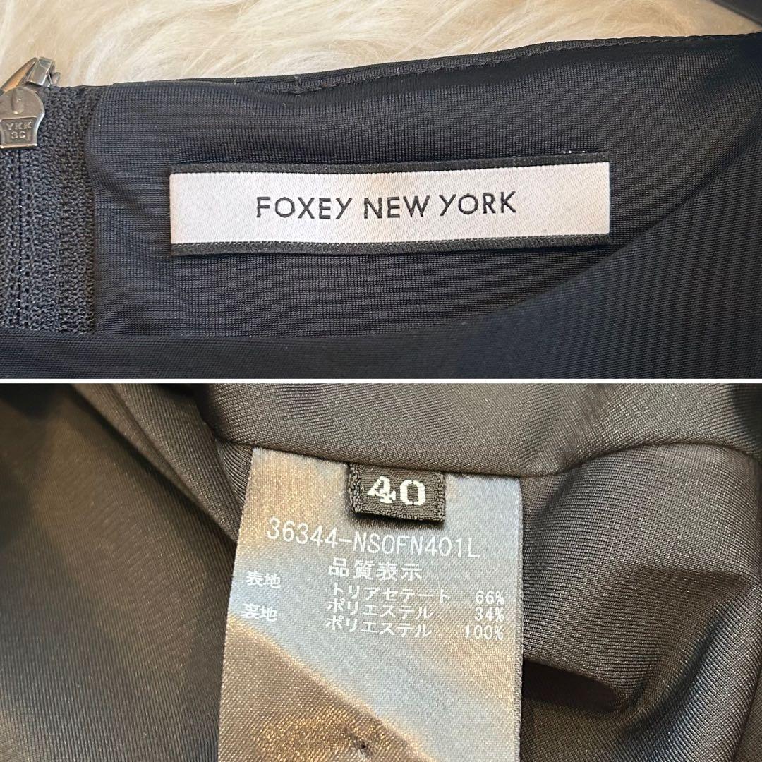 美品♡フォクシーニューヨーク バロン ワンピース　フレア　ブラック　40