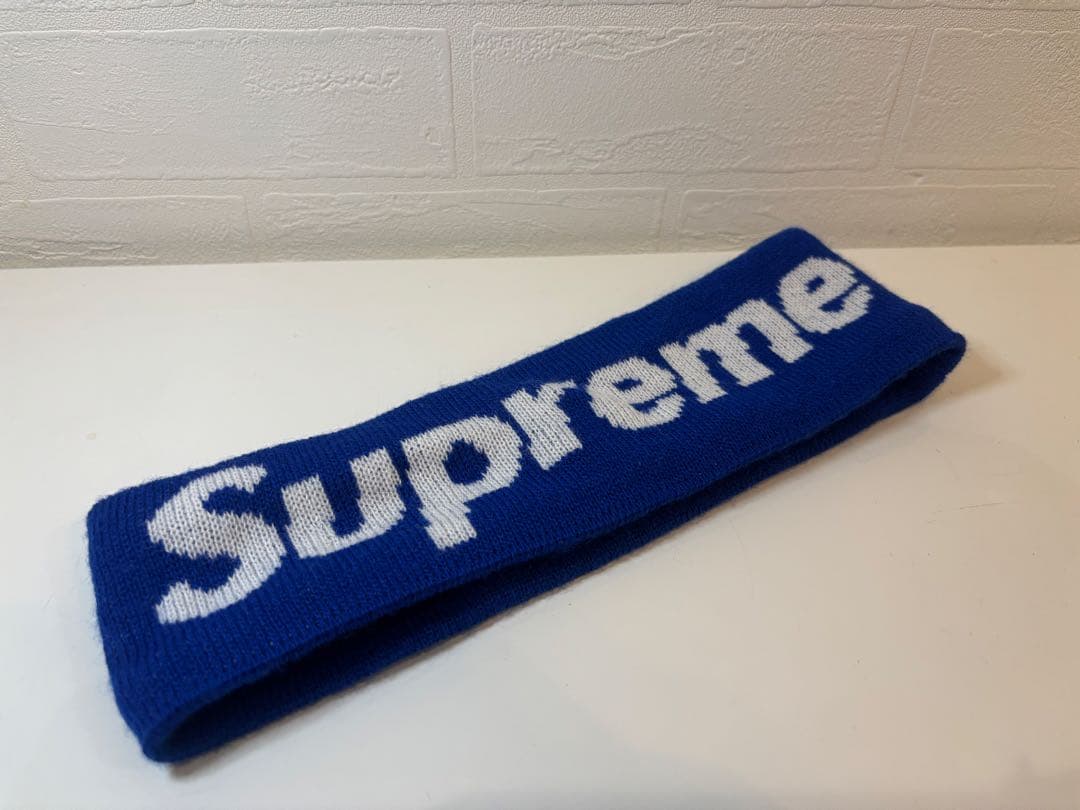 【希少品レアカラー！】Supreme ヘッドバンド 青x NEW ERA