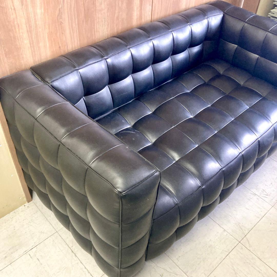 レザー 2人掛け ダイニング ソファ ③