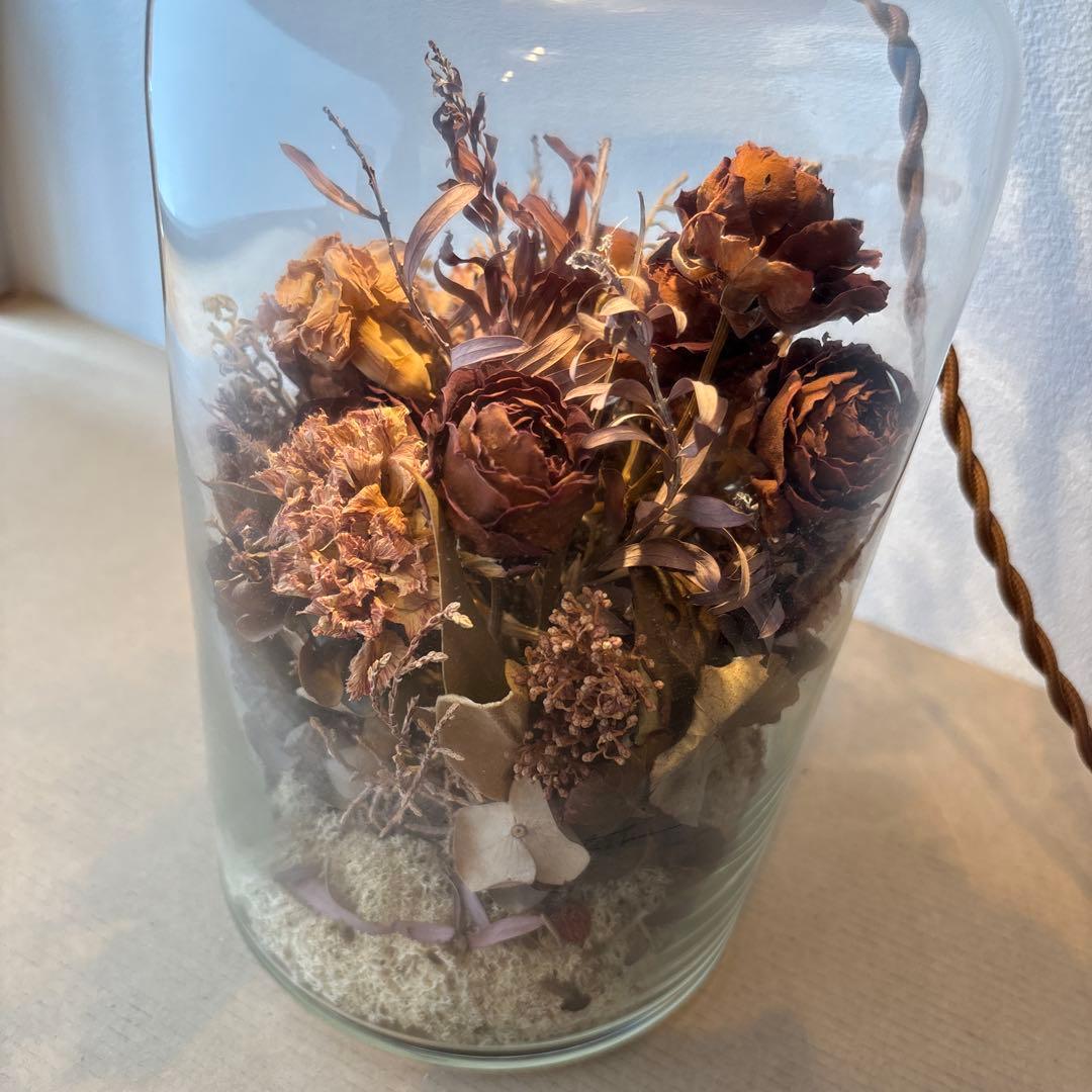 大きいサイズ❣️ m.soeur エムスール ボトルライト ドライフラワー 照明