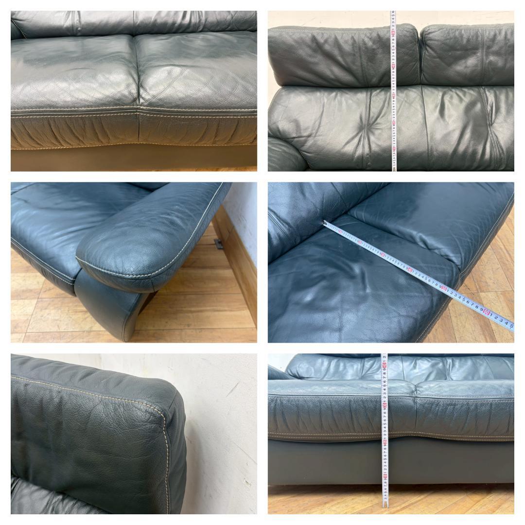 T8093☆カリモクkarimoku☆本革☆レザー☆3人掛けソファ☆3PSOFA