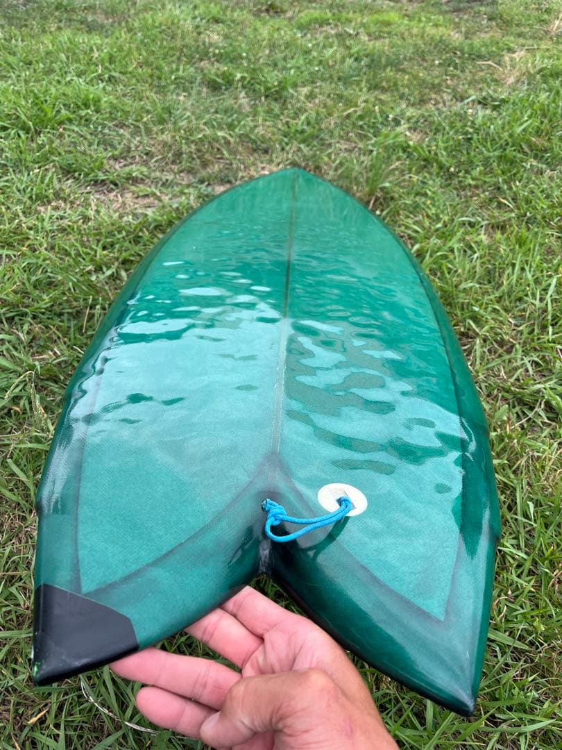 ショートボード6.0　フィン、ニットケースセット　フィッシュ　クワッドフィン