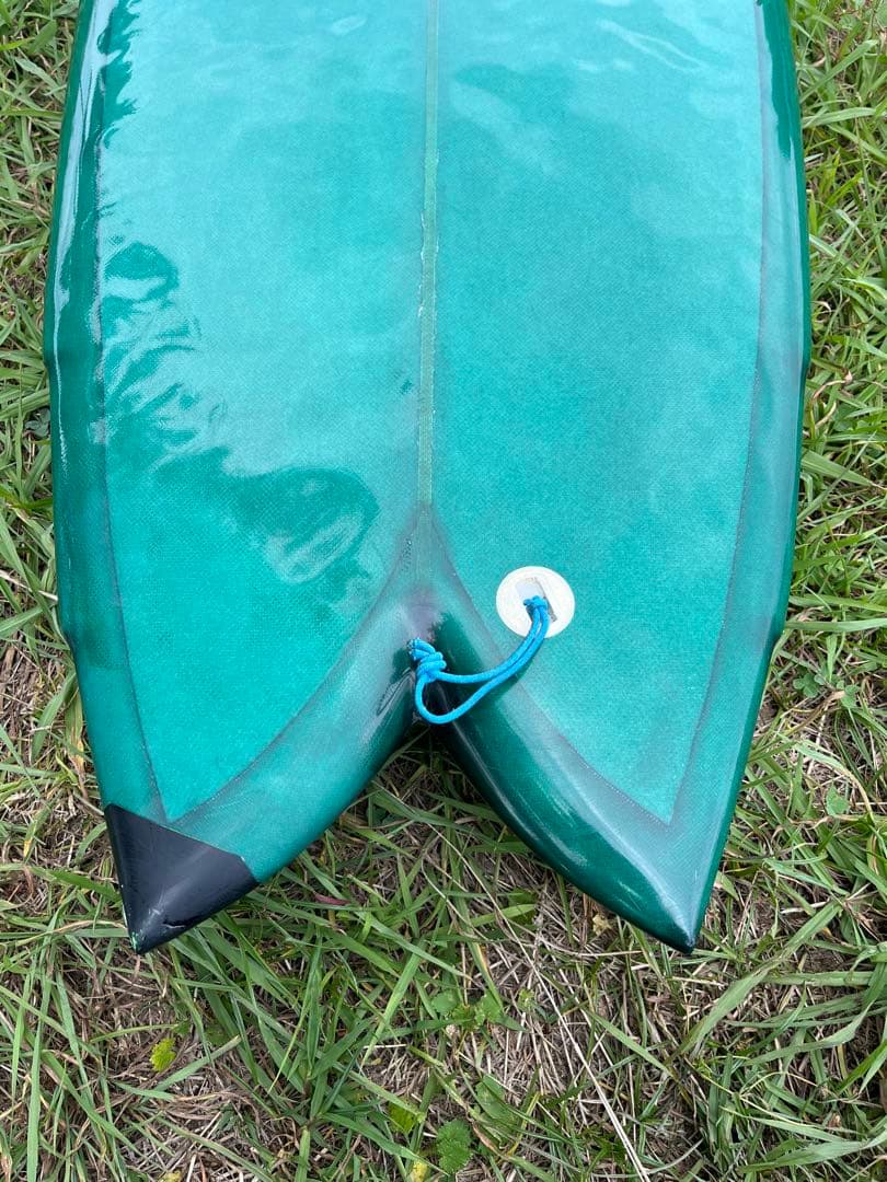 ショートボード6.0　フィン、ニットケースセット　フィッシュ　クワッドフィン