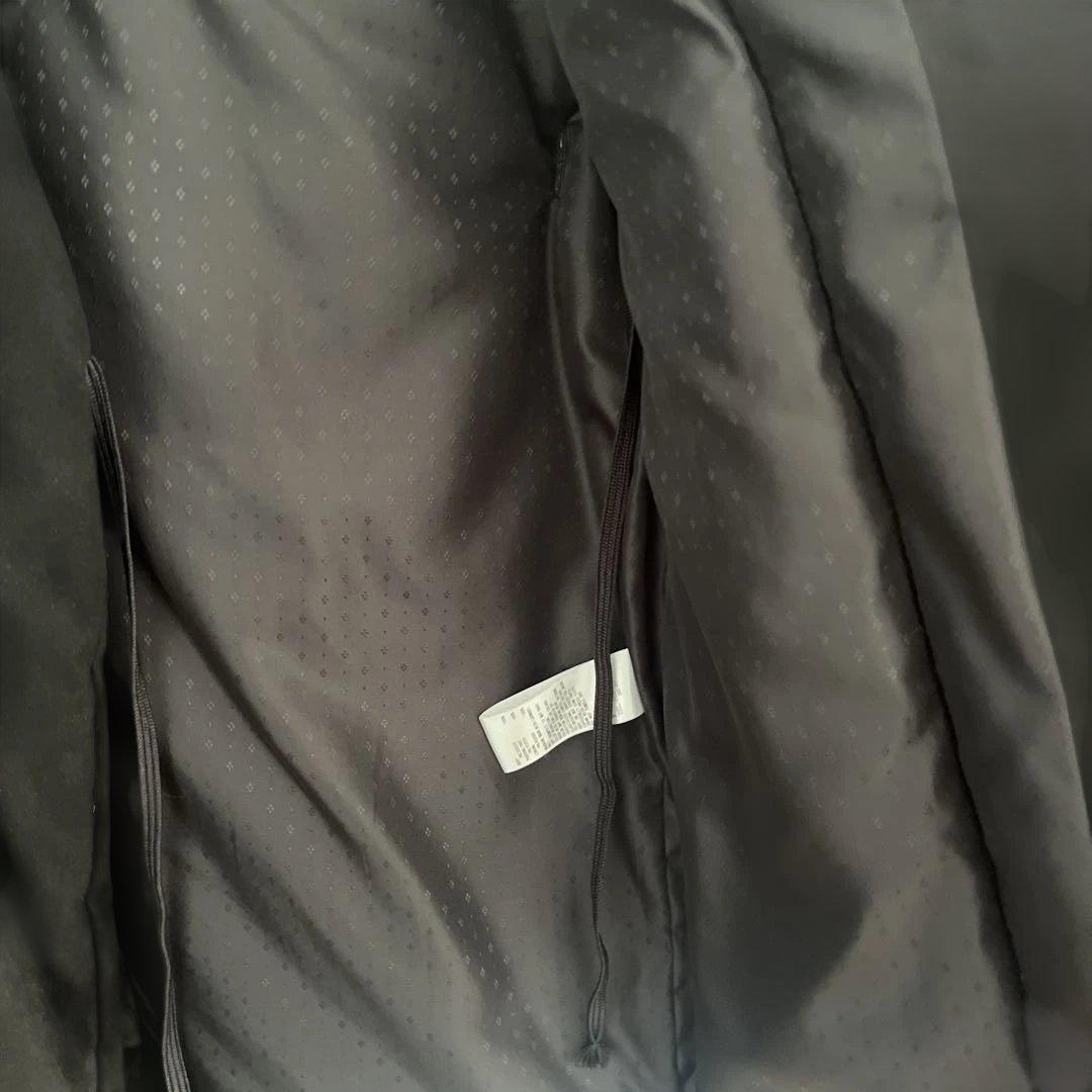 フェイクヌバック 長陣羽織　中綿袷（なかわたあわせ）／濡羽色　女F