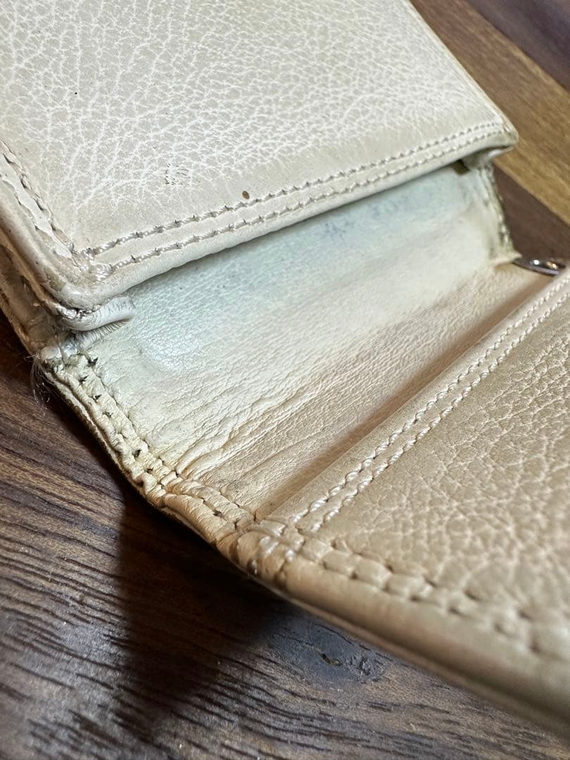 chromehearts クロムハーツ†名刺入れ カードケース†ホワイトレザー†