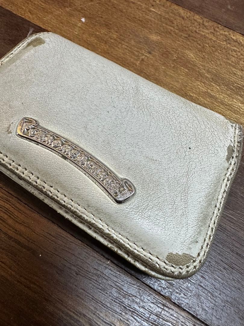 chromehearts クロムハーツ†名刺入れ カードケース†ホワイトレザー†