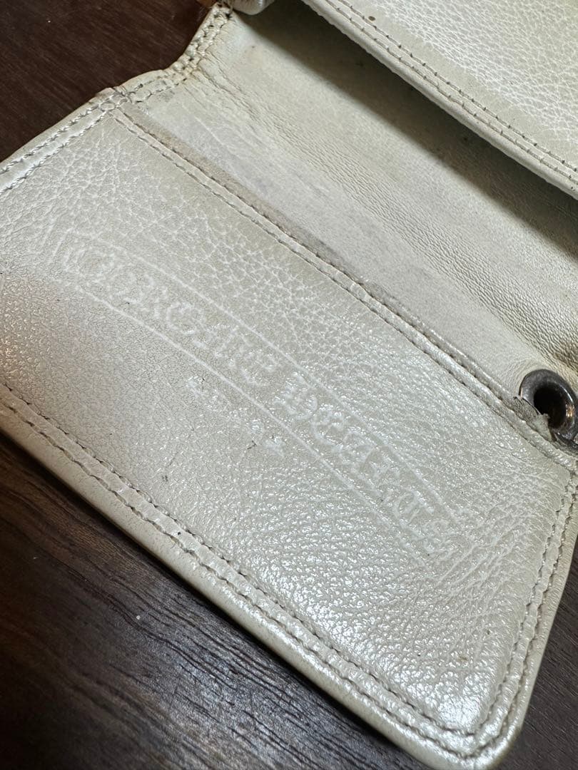 chromehearts クロムハーツ†名刺入れ カードケース†ホワイトレザー†